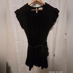 THML Black Ruffle Wrap Dress